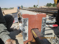 Switch installation and welding of Northeast railway track